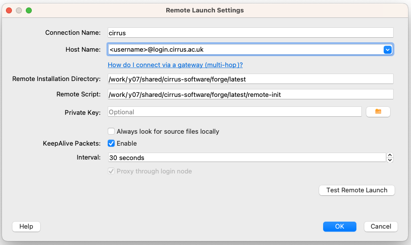 Remote Launch Settings